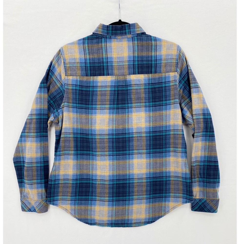 Pendleton Womens Plaid Shirt Cotton Flannel Large Petite Coastal Cabincore Fall - Picture 3 of 10